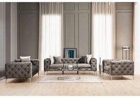 Ciemnoszara aksamitna sofa 237 cm Como – Balcab Home