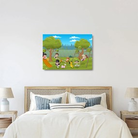 Obraz na szkle - Dzieci na placu zabaw (70x50 cm)