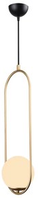 Lampa wisząca w kolorze złota Squid Lighting Arch, wys. 146 cm