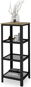 Industrialny regał siatkowy czarny + dąb artisan G2-T00