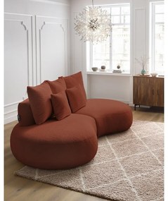 Ceglasta sofa z materiału bouclé 260 cm Saint-Germain – Bobochic Paris