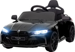 AIYAPLAY Elektryczny samochód dla dzieci BMW M4, z dźwiękiem i światłem, 3-5 km/h, z pilotem, dla dzieci 3-5 lat, Czarny