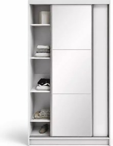 Szafa przesuwna Deverio 120/160/200 cm z lustrem lub bez biała szara dąb craft