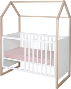 Białe łóżeczko 60x120 cm Cabane – Roba