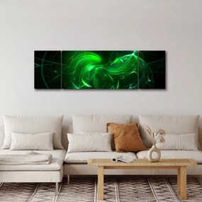 Obraz - zielona abstrakcja (170x50 cm)