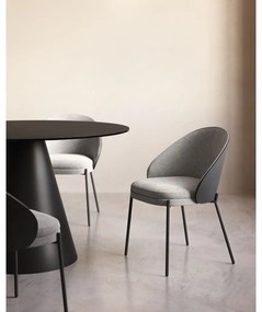 Czarno-szare krzesło Eamy – Kave Home
