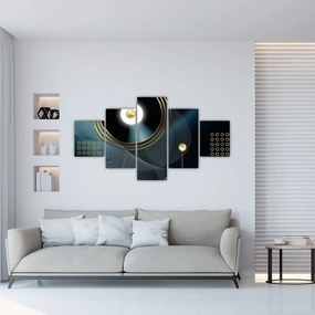Obraz - Złote kółka (125x70 cm)