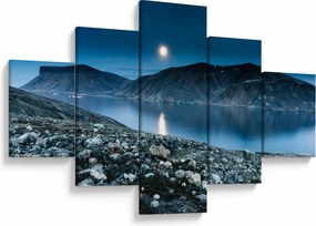 Obraz nocnego krajobrazu, Islandia (125x70 cm)