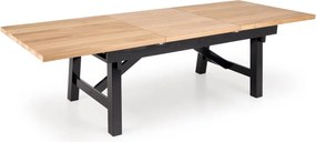 Rustykalny stół z dębowymi lamelami Fiesta Halmar