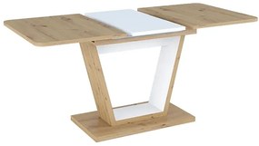 Stół rozkładany NIGEL 120(160)x80 dąb artisan/biały mat SIGNAL