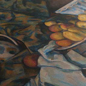 Obraz - Paul Cézanne, Still Life with Apples and Peaches, reprodukcje (z zegarem) (90x30 cm)