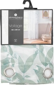 Firanka na przelotkach, wzór liści, 140 x 240 cm