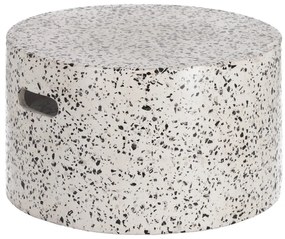 Biały betonowy stolik Kave Home Jenell, ⌀ 52 cm