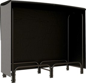 Outsunny Regał na Drewno na Opał, 0,33 m³, z Torbą i Ochronną Pokrywą, Metalowy, do 150 kg, 120 x 36 x 99 cm, Czarny