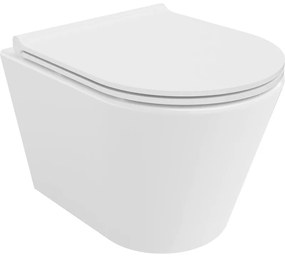 Mexen Rico miska wc Rimless Tornado z deską wolnoopadającą slim, duroplast, biała połysk - 30720500T