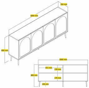 Szafka Lyon Cream and Gold