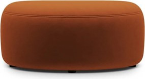 Aksamitny podnóżek w kolorze terakoty Kate – Micadoni