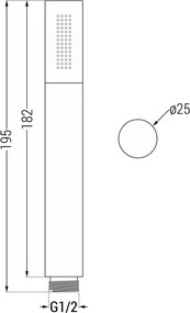 Mexen R-70 rączka prysznicowa 1-funkcyjna, różowe złoto - 79570-60