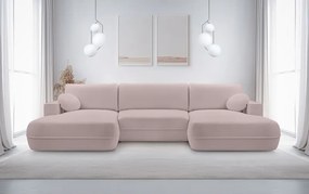 Narożnik FUEGO XL wolnostojący układ U z funkcją spania w tkaninie Bubble 08 DomoHome