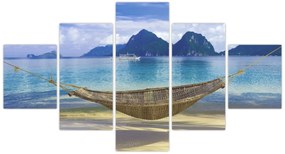 Obraz - Obraz hamaka na plaży 2 (125x70 cm)