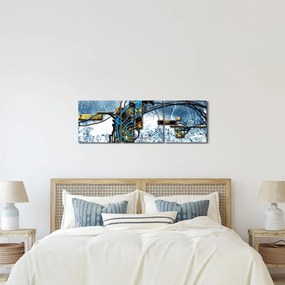 Abstrakcyjny obraz (z zegarem) (90x30 cm)