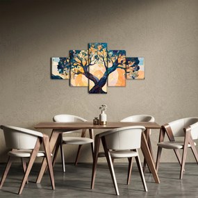 Obraz – Mozaika – słońce i drzewo II. (125x70 cm)
