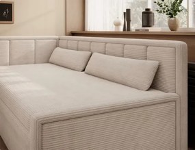 Sofa rozkładana z funkcją spania FULGEO beżowa lewa ELTAP