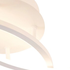 Lampa sufitowa biała 78 cm w komplecie z LED 3-stopniowy ściemniacz - Rowin