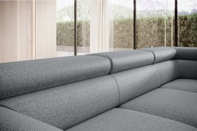 Narożnik RAVEN L Lewostronny wolnostojący z funkcją spania tkanina ARAGON 93 Szary WERSAL