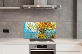 Panel szklany do Kuchni Globus i Mapa Świata