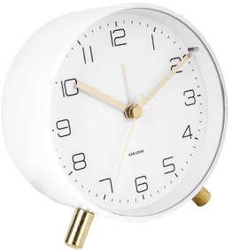 Biały budzik Karlsson Lofty, ø 11 cm