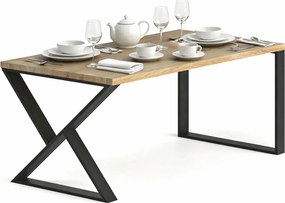 Nowoczesny stół z dębowym blatem 150 x 80 L6-N29
