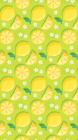 Ręcznik plażowy LEMONS 100x180 cm zielony, 100% mikrofibra