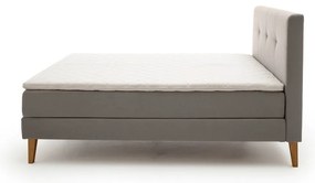 Jasnoszare łóżko boxspring 180x200 cm Stockholm – Meise Möbel