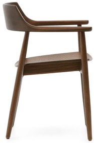 Brązowe krzesło z litego drewna dębowego Fondes – Kave Home