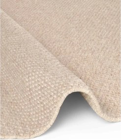 Beżowy wełniany okrągły dywan tkany ręcznie ø 160 cm Lyon Beans – Elle Decoration