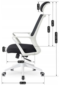 Fotel Biurowy Ergonomiczny Obrotowy FLEX Czarny Nowoczesny