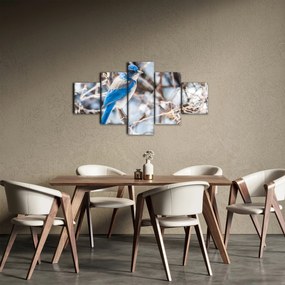 Obraz - Zimowy ptaszek (125x70 cm)