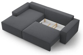 Ciemnoszary rozkładany narożnik (lewostronny) Jodie – Micadoni Home