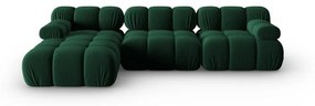 Zielona aksamitna sofa 285 cm Bellis – Micadoni Home