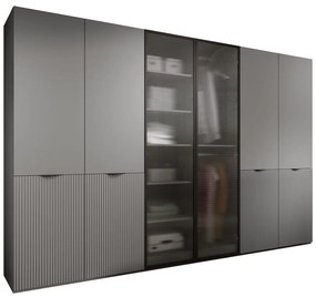 Modułowa szafa PENBOX 303 cm - w kolorze szarym