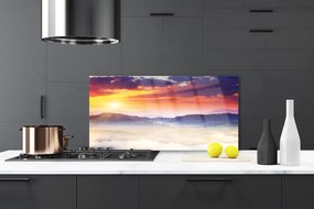 Panel Szklany Górski Szczyt W Blasku Słońca