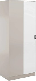 Narożna szafa uchylna w kolorze kaszmir + biały A6-T59