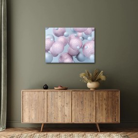Malarstwo abstrakcyjne - Pastelowe kule (70x50 cm)