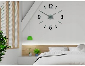 Zegar ścienny z dużymi cyframi naklejany nowoczesny do salonu sypialni loft