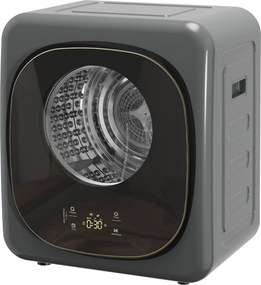 HOMCOM Suszarka do ubrań 4 kg, kompaktowy design, 5 trybów, timer, Szary+Czarny | Aosom PL