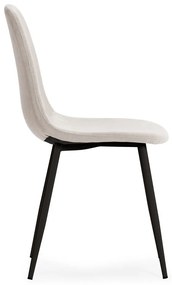 Kremowe tapicerowane krzesła zestaw 4 szt. Minka – Marckeric