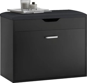 Ławka na buty z siedziskiem i pojemnik Czarny FSR95-SCH