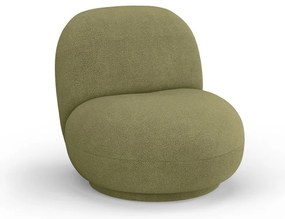 Zielony fotel z materiału bouclé Chuck – Micadoni Home