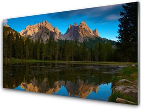 Szkło Dekoracyjne do Kuchni Cisza nad Leśnym Jeziorem